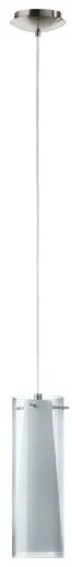 EGLO 90304 - Lampadario a sospensione PINTO NERO 1 x E27/60W fumé