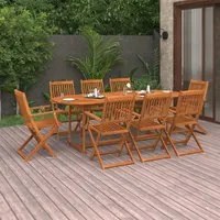 Set Pranzo da Giardino 9 pz in Legno Massello di Acacia cod mxl 35045