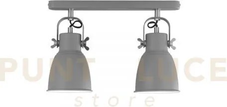 Applique a parete legend grigia e nickel 2 luci attacco e27 36x16x1...