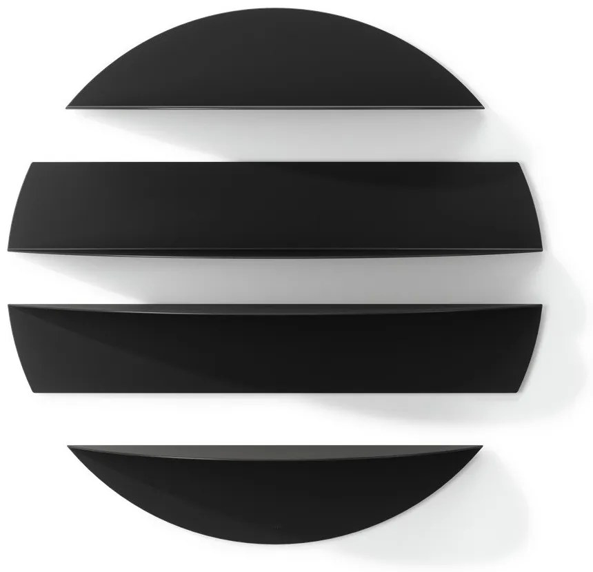 Set di 4 mensole in metallo nero da 76 cm Solis - Umbra