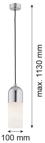 Argon 4211 - Lampadario su corda BURGOS 1xE27/15W/230V cromo lucido