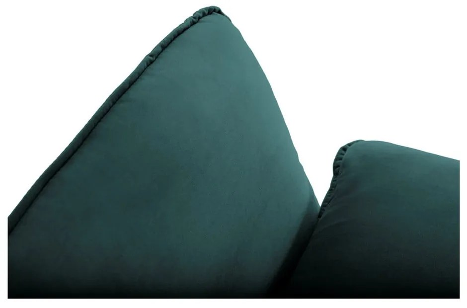 Divano angolare in velluto verde petrolio, angolo destro Vienna - Cosmopolitan Design