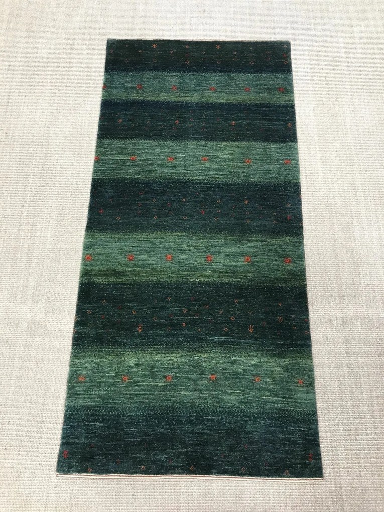 Loribaft Tappeto 170x80 Verde (Iran) Annodato A Mano