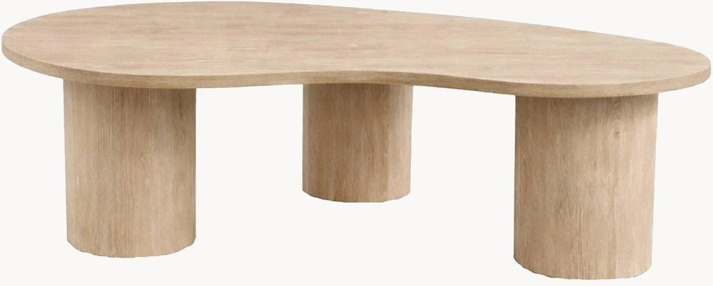 Tavolino da salotto dalla forma organica effetto legno Megg