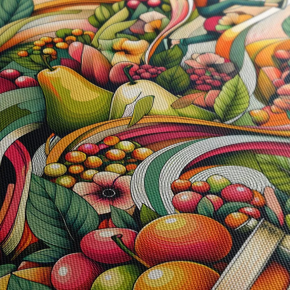 Quadro su tela – Frutta colorata in movimento