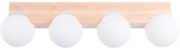 Sollux SL.1685 - Plafoniera BULBO 4xG9/8W/230V faggio/bianco