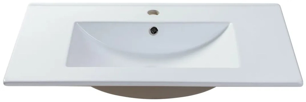 Lavabo da incasso rettangolo 101 x 46,5 cm in Ceramica Bianco - MOTIAC