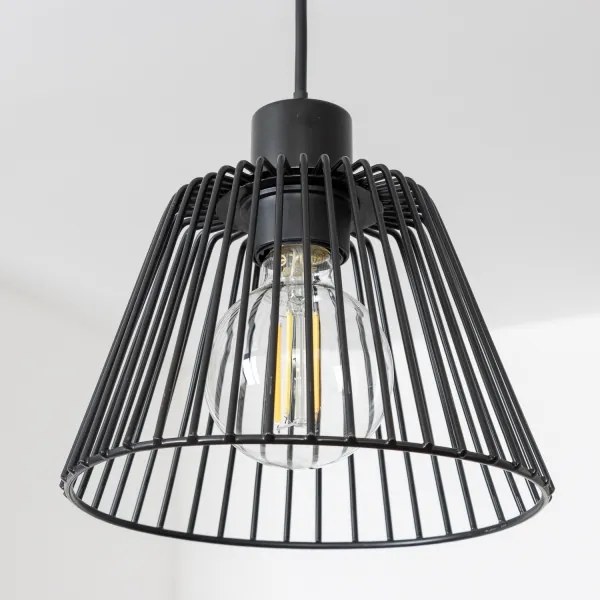 Brilagi - Lampadario LED a sospensione su cavo CERIA WIRE 1xE27/40W/230V Ø 21 cm nero
