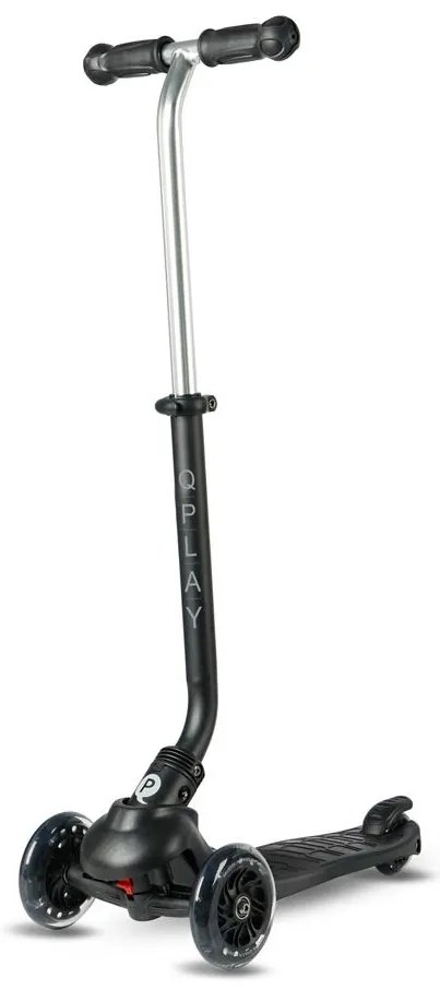 QPlay - Monopattino per bambini con ruote LED 5 in 1 SEMA PRO nero