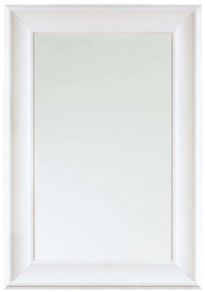 Specchio moderno da parete con cornice bianca 61 x 91 cm LUNEL Beliani