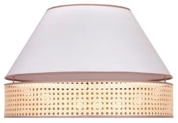 Duolla - Plafoniera AVIGNON 1xE27/15W/230V diametro 50 cm bianco/rattan