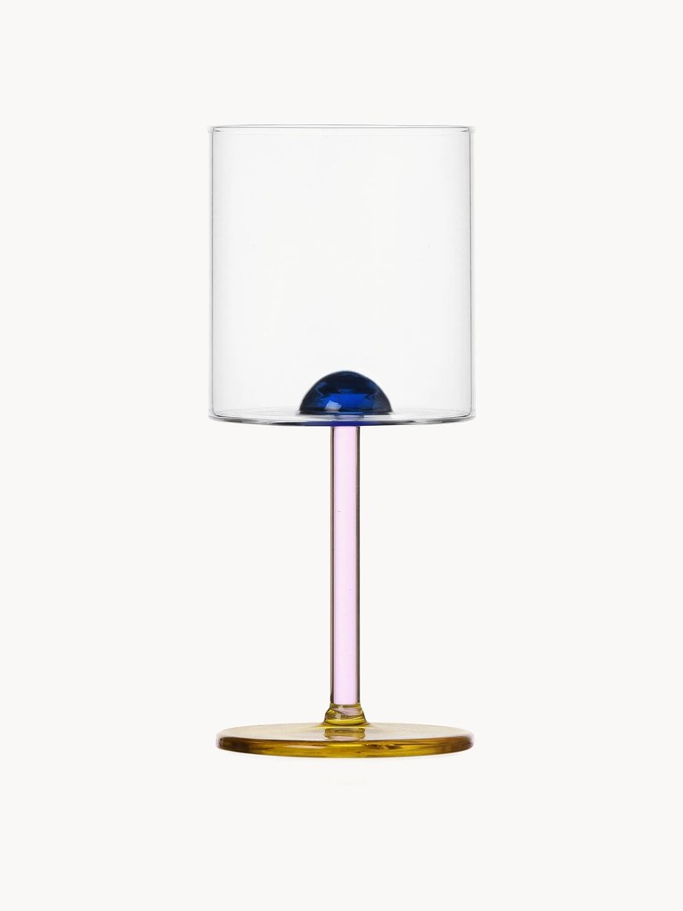 Bicchiere in vetro borosilicato vino fatto a mano Dot