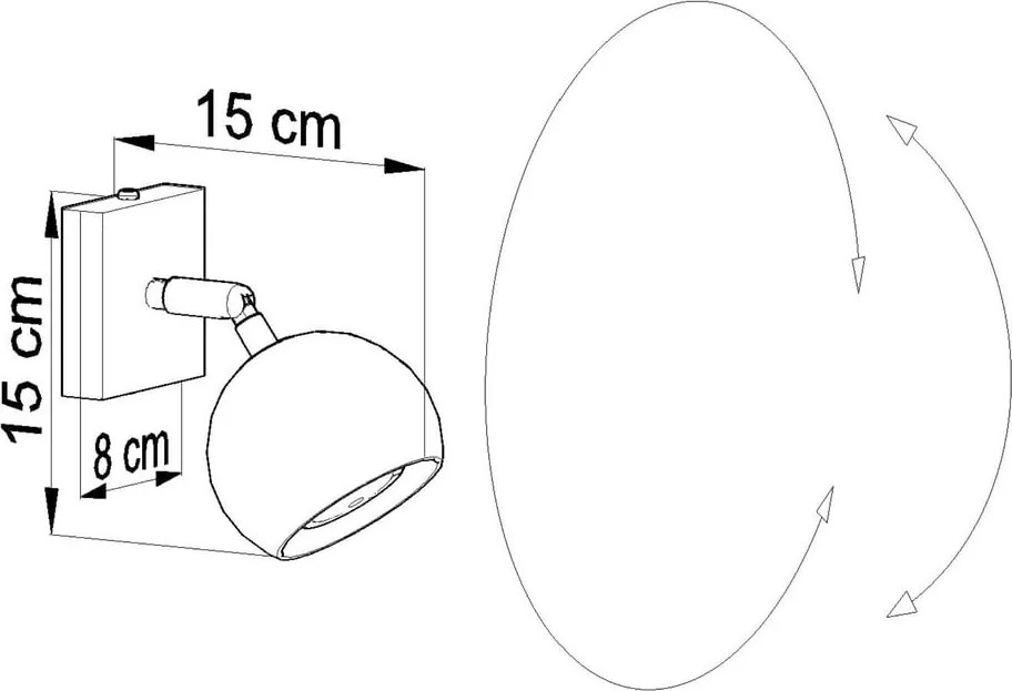 Lampada da parete bianca Ollo - Sollux