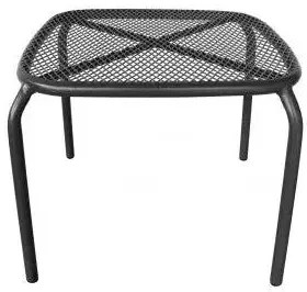 Tavolino Midway: Tavolino da giardino in acciaio bianco, grigio o taupe - 43,5 cm x 41 cm x 41 cm, Grigio