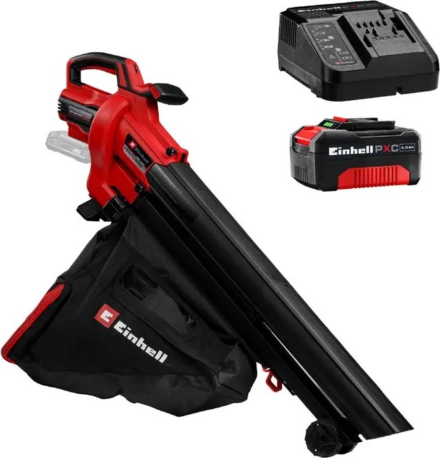 Soffiatore aspiratore trituratore EINHELL BY POWER X-CHANGE VENTURRO 18/210+ 4,0Ah PXC Start Kit , 18 V 1 batteria inclusa