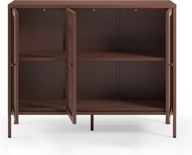 Cassettiera burgundy in metallo 121x90x40 cm Fayna – Marckeric