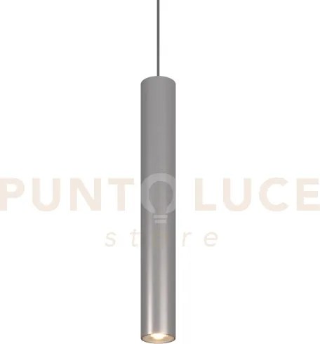 1203 sospensione tonda 1 luce attacco gu10 colore alluminio con cav...