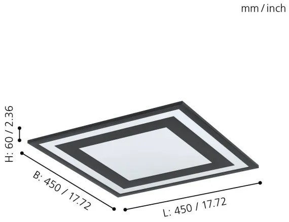 Eglo 99038 - Plafoniera LED SAVATARILA LED/24W/230V