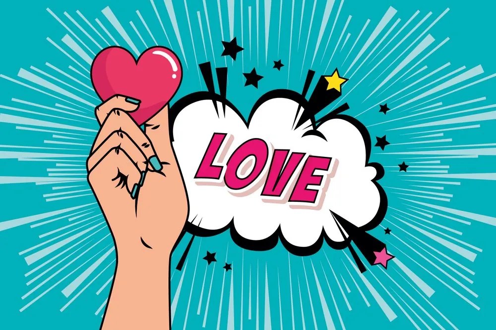 Carta da parati – Design pop art – LOVE