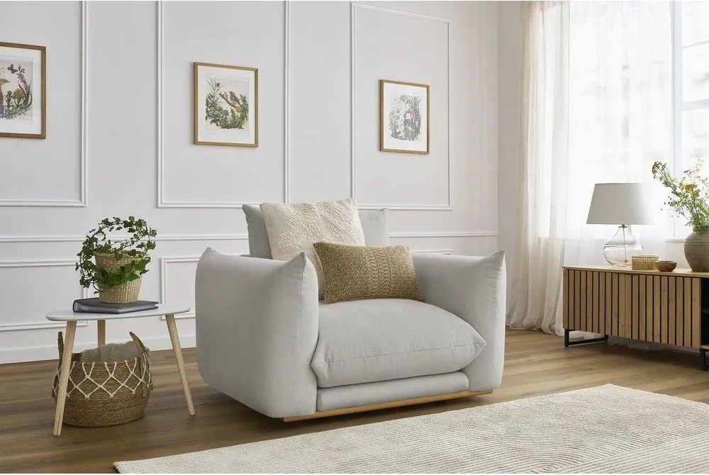 Poltrona in grigio chiaro Ernest – Bobochic Paris