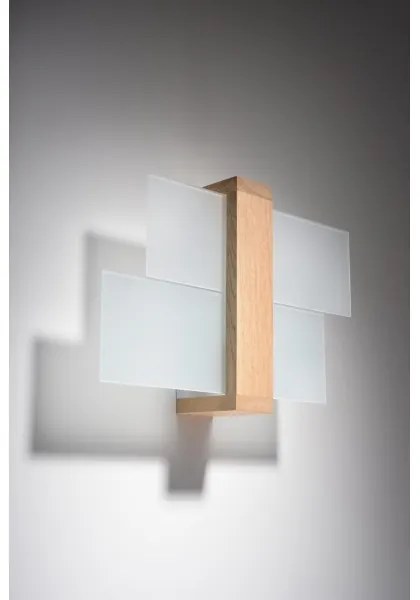 Sollux SL.0077 - Applique FENIKS 1 1xE27/60W/230V legno naturale