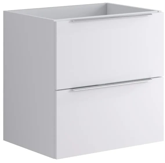 Armadietto bagno a terra Brera 2 cassetti P 45.5 x L 59.5 x H 60 cm laccato opaco bianco