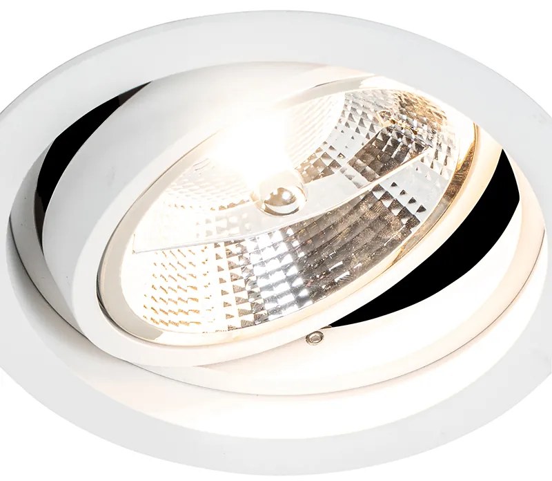 Faretto da incasso rotondo Smart bianco orientabile con Wifi GU10 111m - Chuck 111