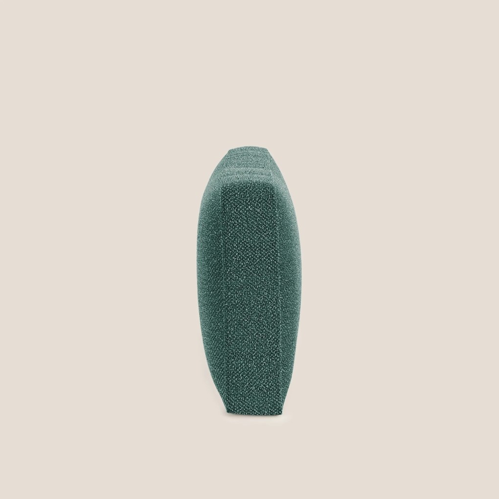 Nettuno cuscino schienale realizzato in tessuto bouclè impermeabile T07 verde