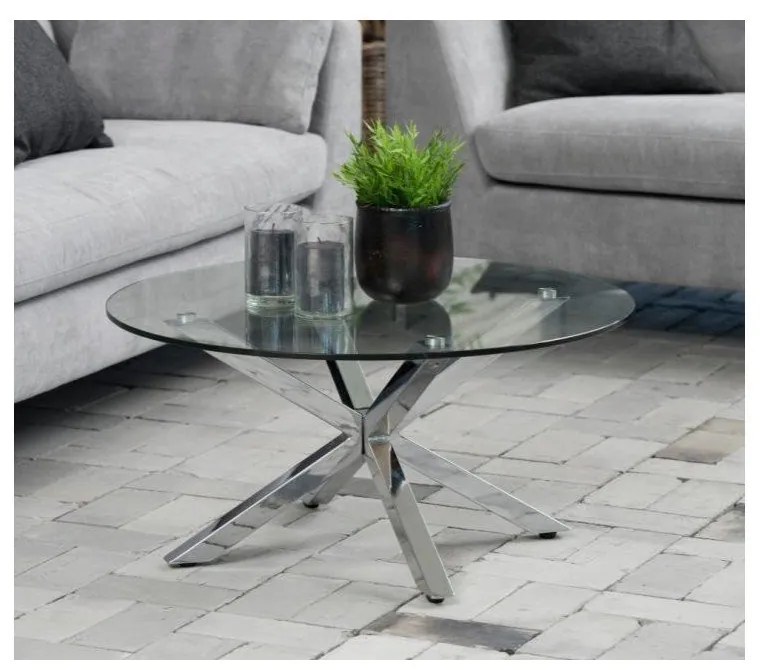 Tavolino rotondo in argento ø 82 cm Heaven - Actona