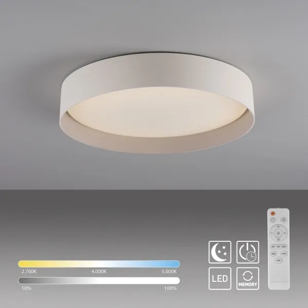 Schöner Wohnen 14594-39 - Lampada da soffitto dimmerabile TAVOLI LED/20W/230V grigio + telecomando
