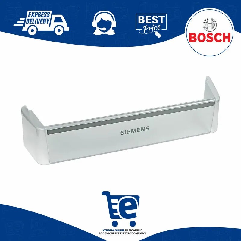 Balconcino Mensola Portabottiglie Frigorifero Bosch Neff 495x111x119mm 00665457