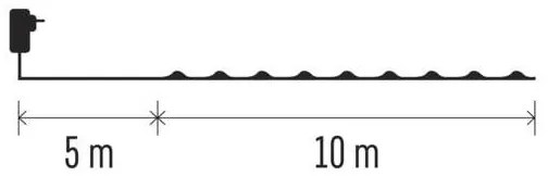 Catena LED da esterno natalizia 100xLED/15m IP44 bianco freddo