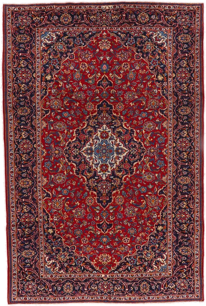 Kashan Tappeto 330 x 220 (Iran) Annodato A Mano