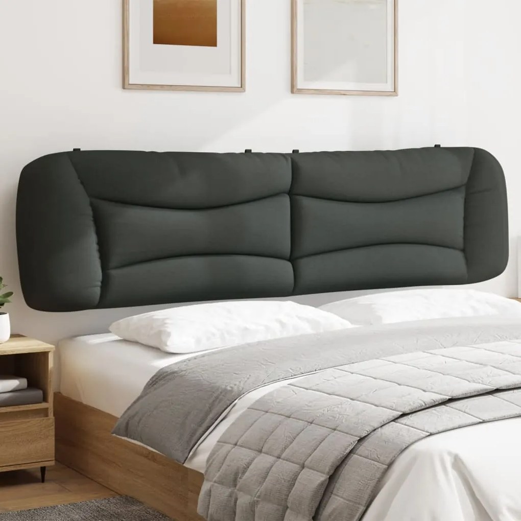Cuscino Testiera Grigio Scuro 200 Cm İn Tessuto /