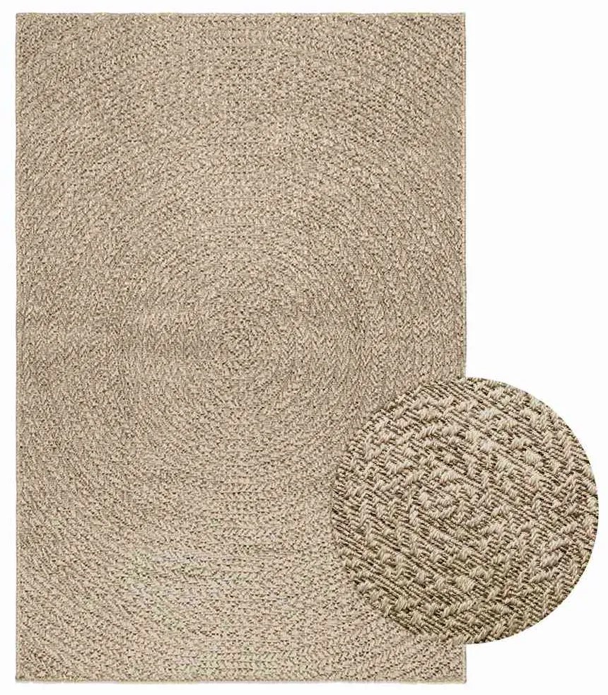 Tappeto Zızur Beige 120x170 Cm Aspetto Iuta Interni Ed Esterni /