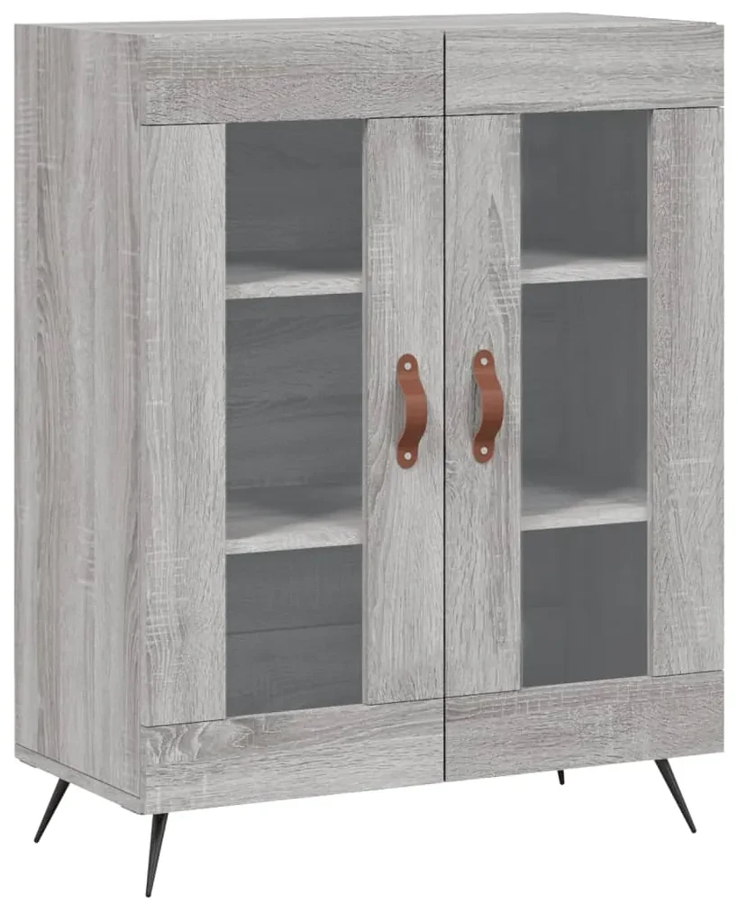 Credenza grigio sonoma 69,5x34x90 cm in legno multistrato