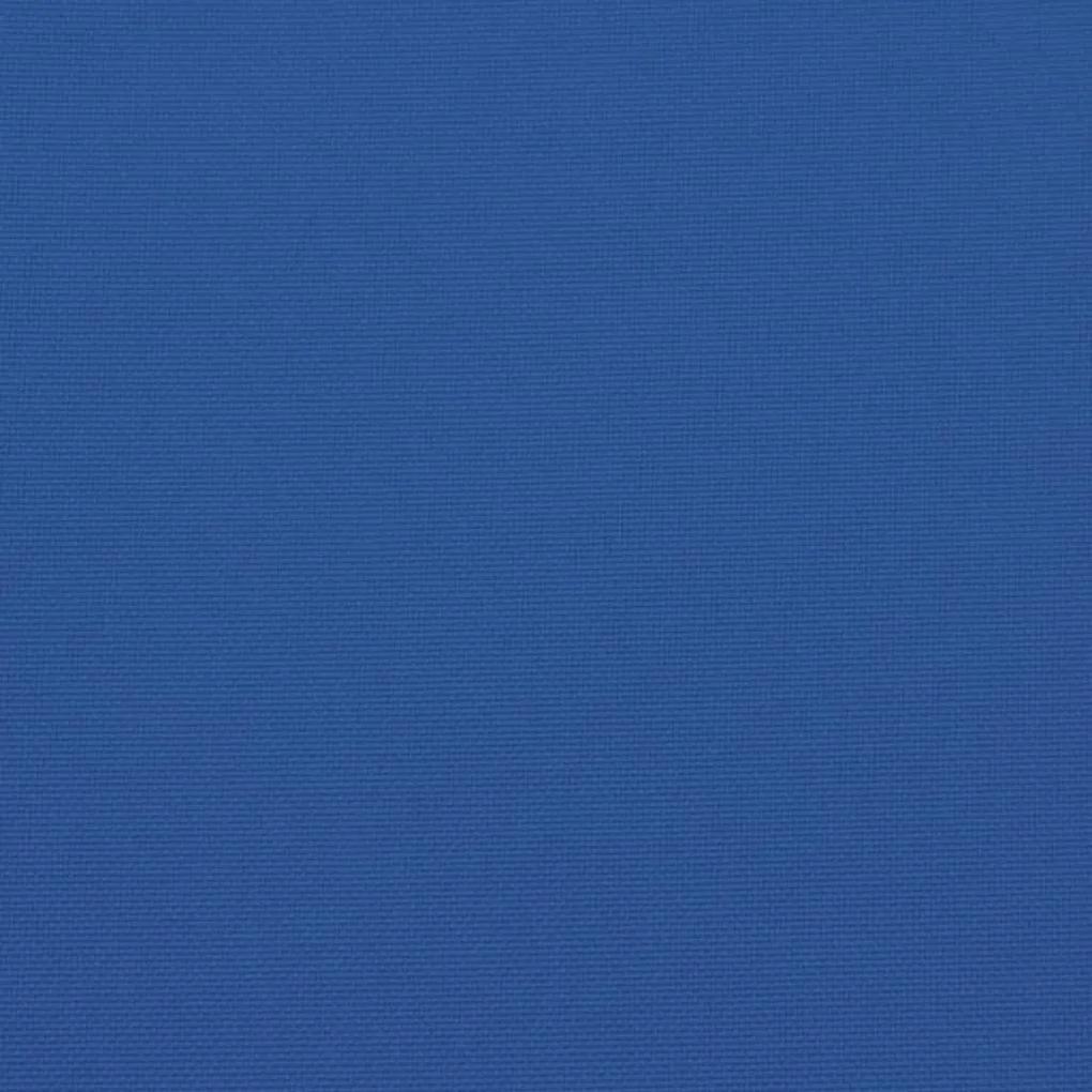 Cuscini per Sedie 4 pz Blu Reale 120x50x3 cm in Tessuto