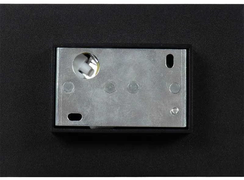 Applique moderna nera con interno oro rettangolare - Alone