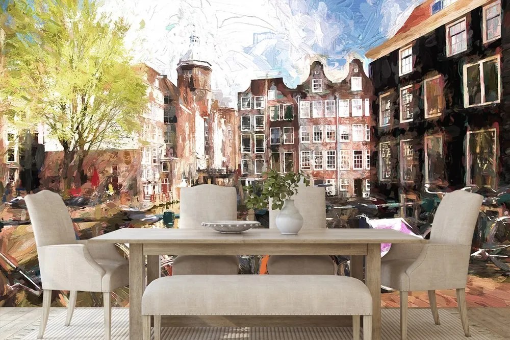 Carta da parati – Amsterdam disegnata