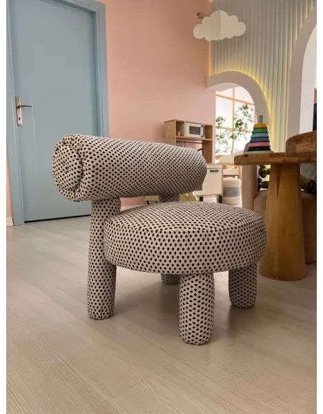 Poltrona per bambini MAVI beige/nero