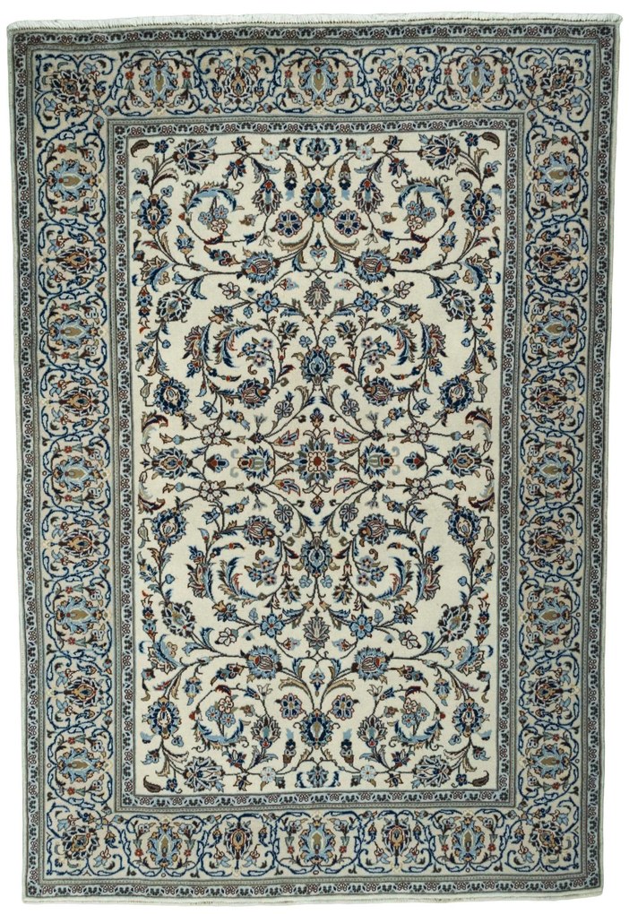 Kashan Tappeto 200 x 130 Beige (Iran) Annodato A Mano