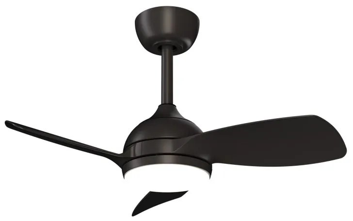 Ventilatore da soffitto Sunset nero, Ø 75 cm, CCT, dimmerabile, SULION IP20