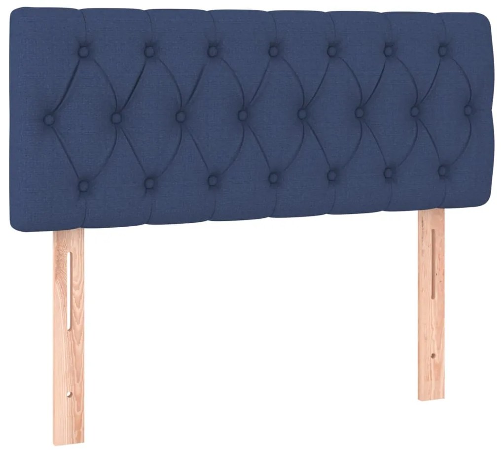Testiera blu 100 x 7 x 78/88 cm in tessuto