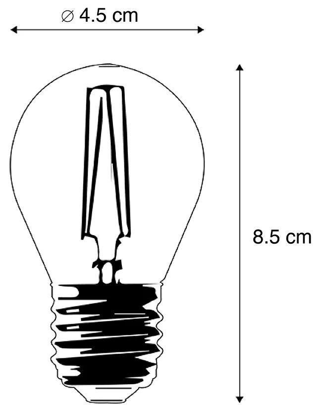 Set di 5 lampadine LED E27 Smart P45 4,5W 470 lm 1800-4000K