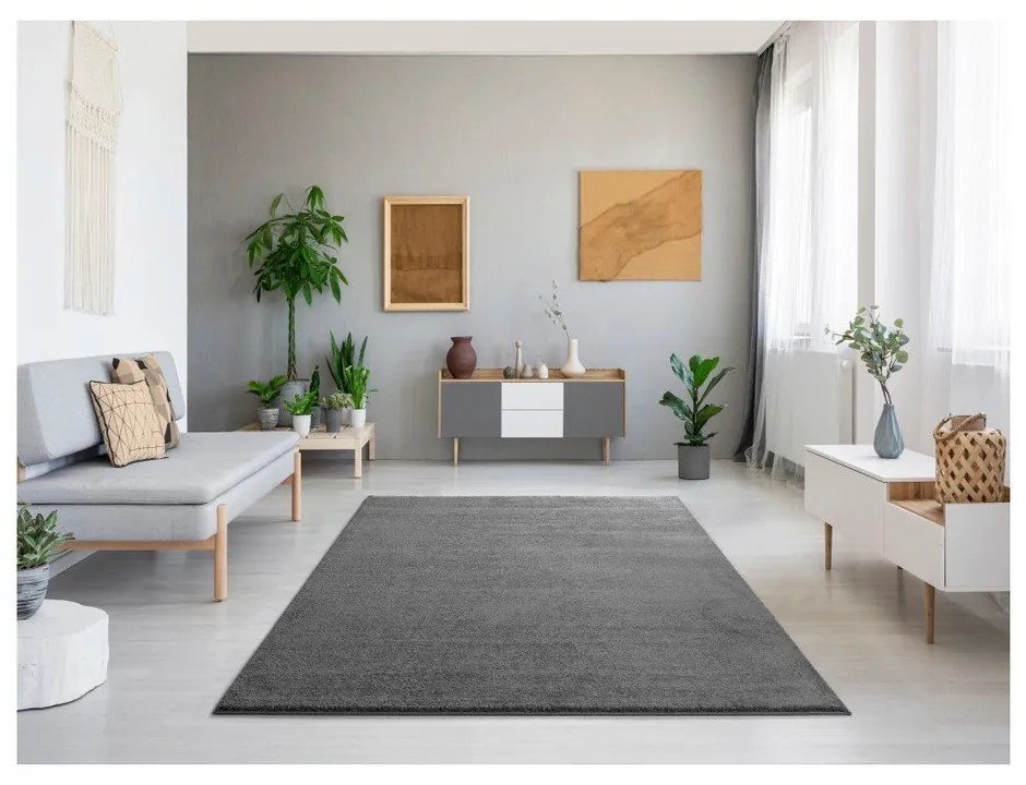 Tappeto grigio scuro Montana, 160 x 230 cm Montana Liso - Universal