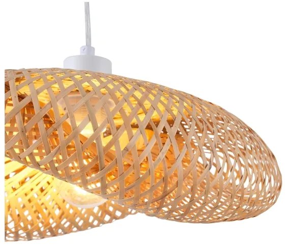 Lampadario a sospensione con filo 1xE27/40W/230V bambù