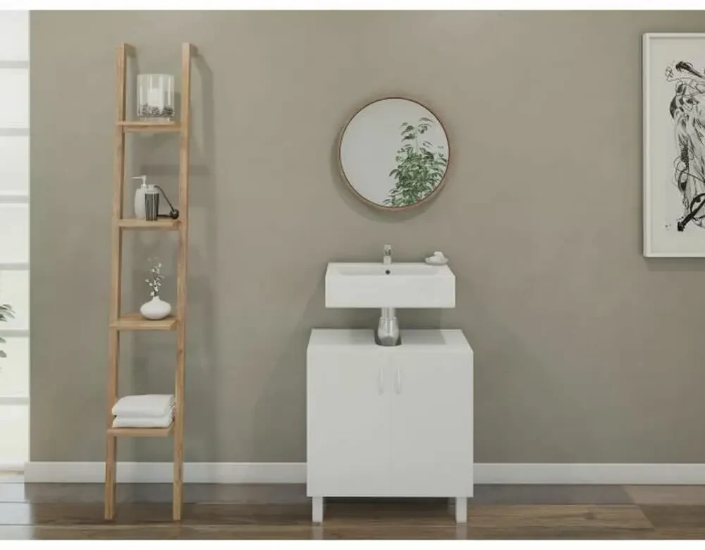 Mobile bagno alto con 2 ante 5 vani, Colonna bagno da terra salvaspazio  37x37x160cm - Costway