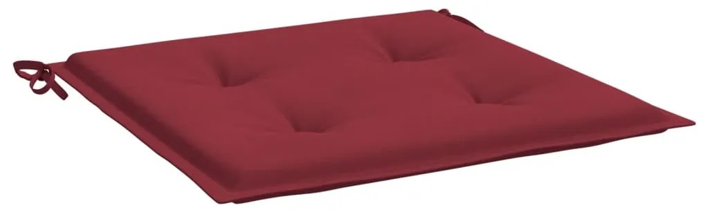 Cuscini per Sedia 6 pz Rosso Vino 50x50x3 cm in Tessuto Oxford