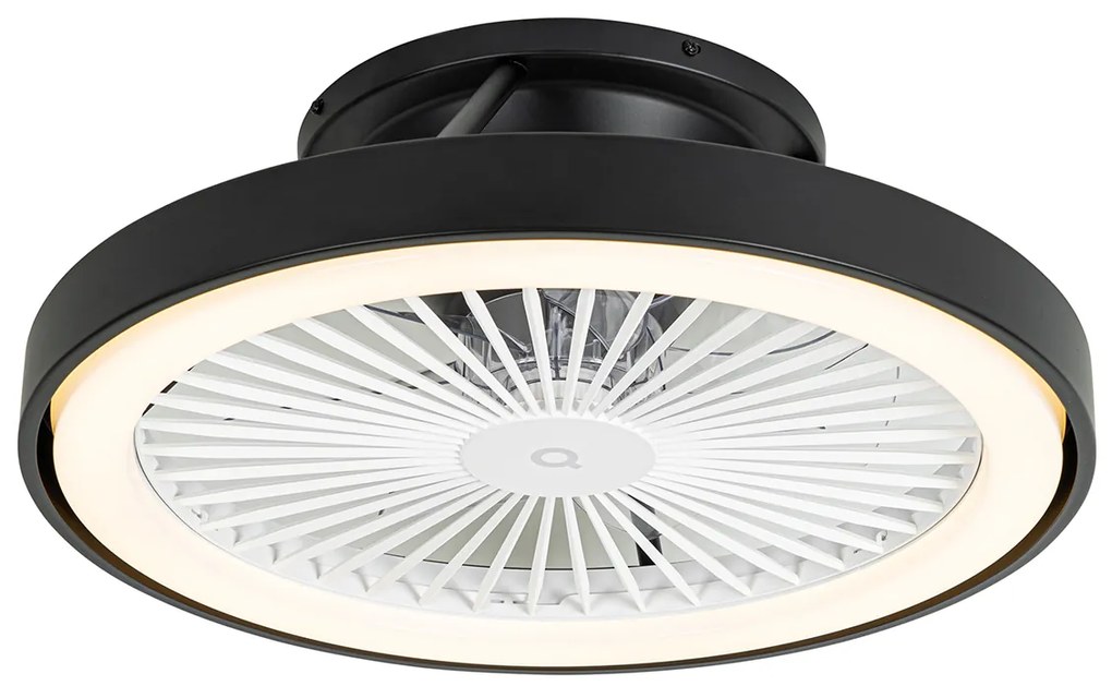 Ventilatore da soffitto intelligente nero con LED e telecomando - Dave