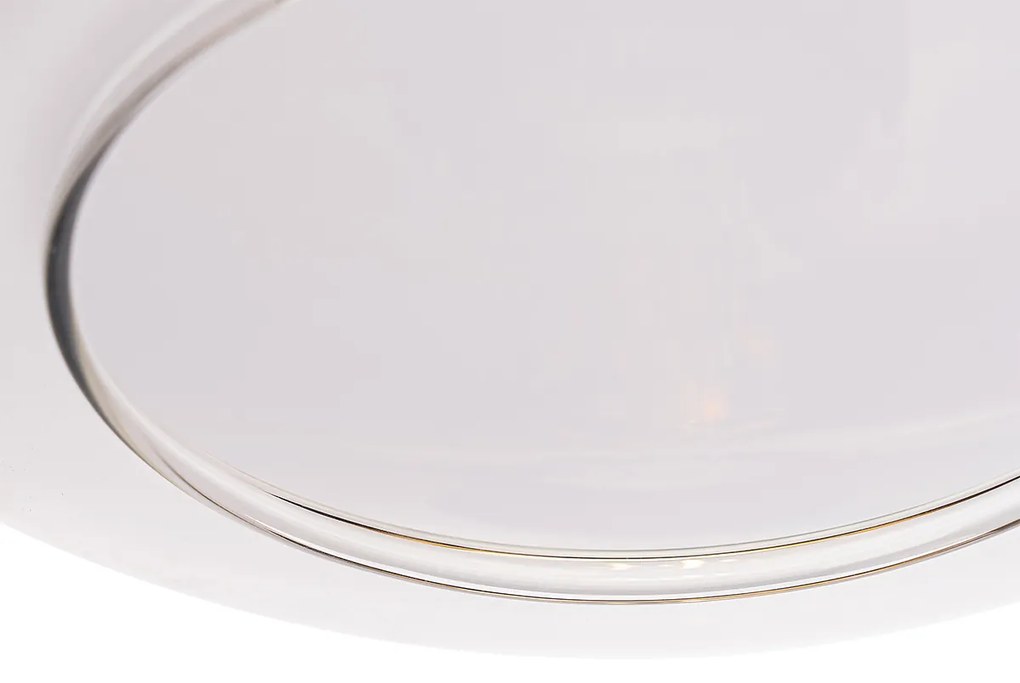 Lampada a sospensione di design nera con vetro oro e fumé 4 luci - Kyan